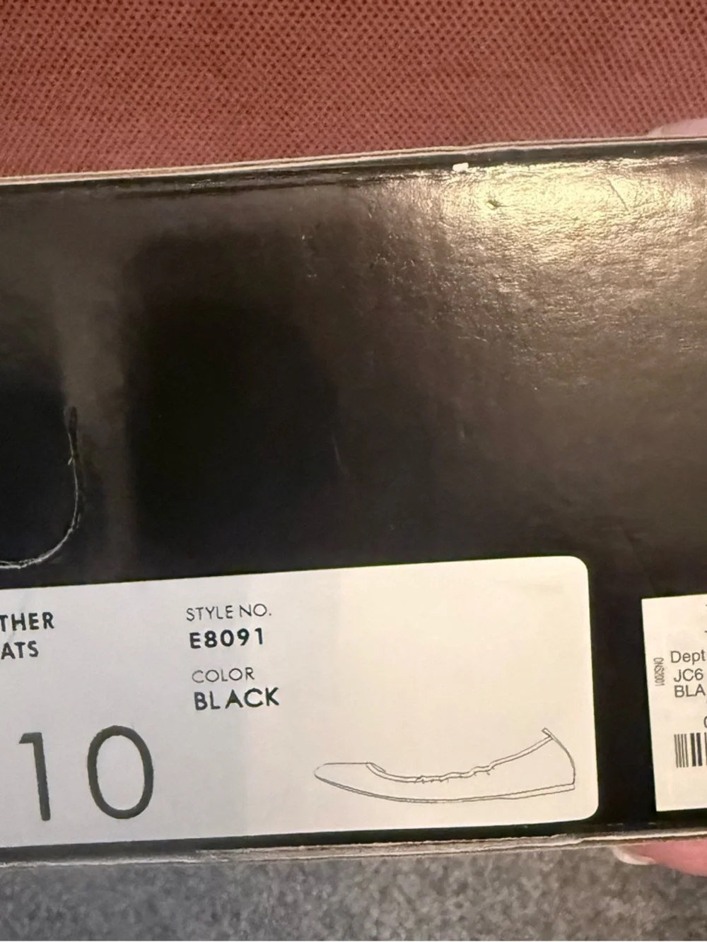 J. Crew Black Leather Rounded-Toe Ballet Flats - Picture 3 of 4